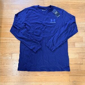 NWT Under Armour Men's Navy Freedom Long Sleeve Tee Large Really Soft